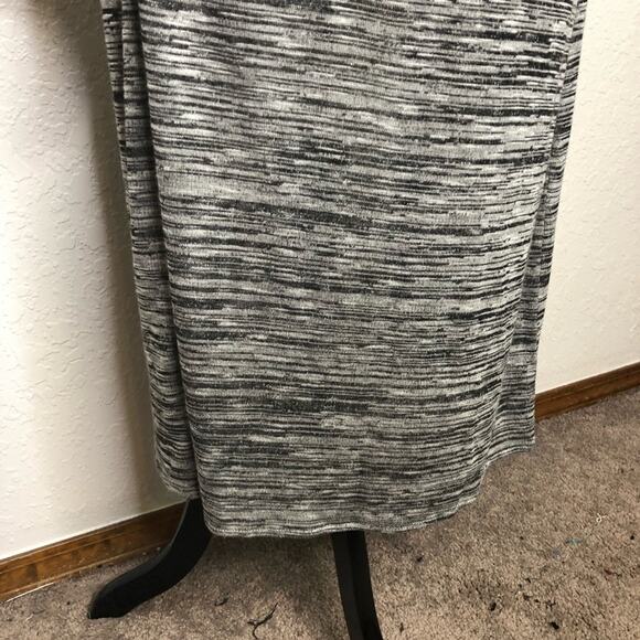 WHBM black white gray marled long open front cardigan size Extra Small XS - Picture 12 of 13